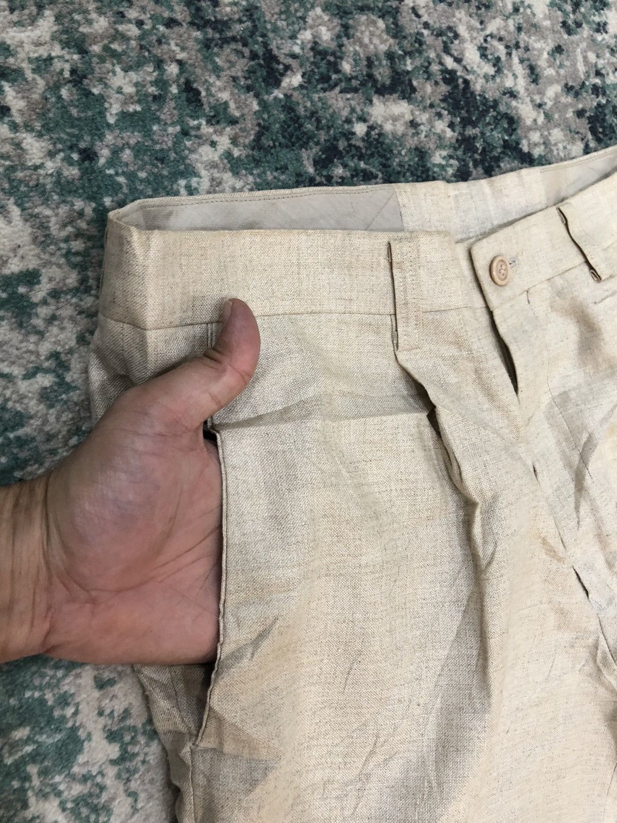 Issey Miyake Vintage 80’s Issey Miyake Men 100% Hemp Casual Pants Size US 34 / EU 50 - 12 Thumbnail