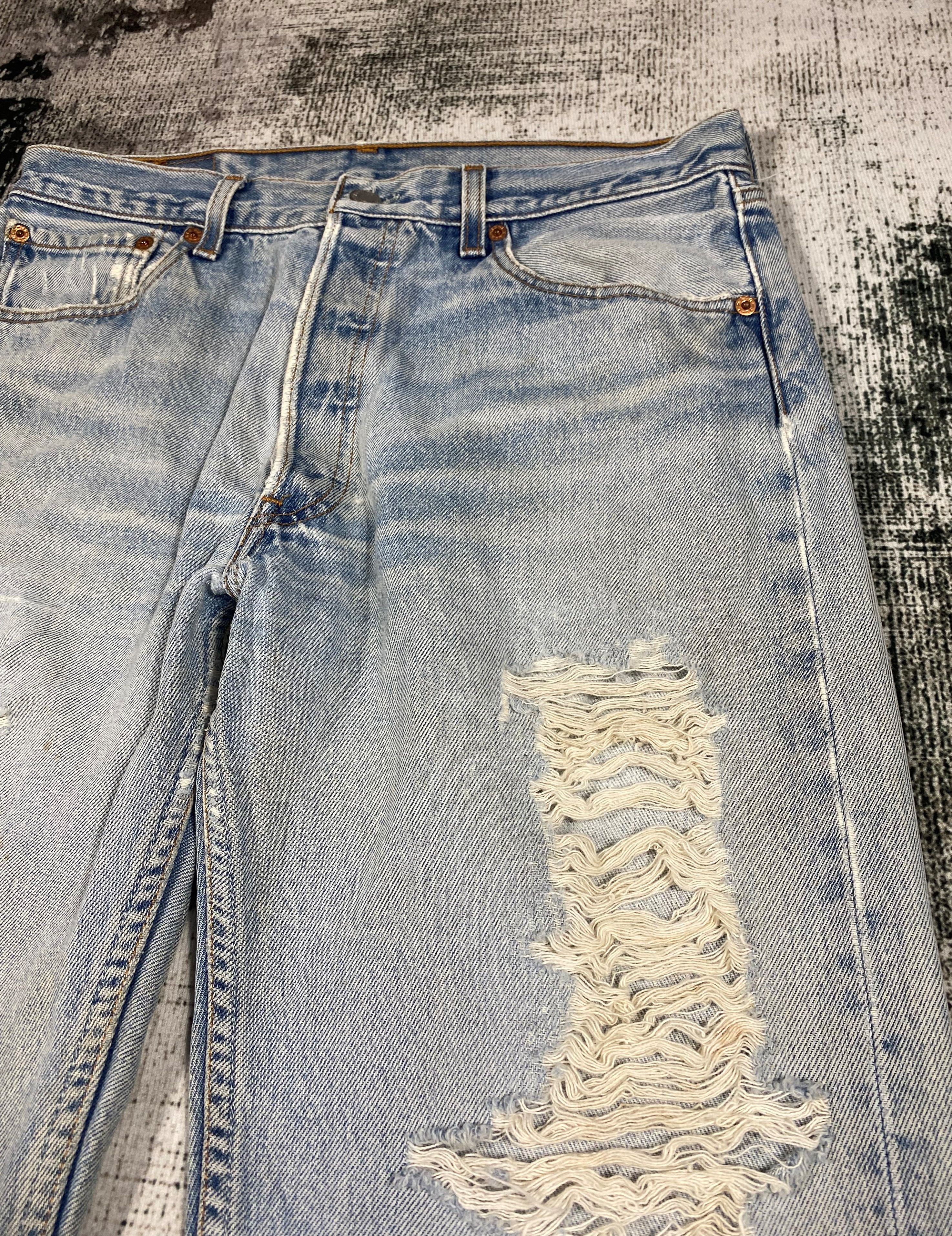 Levi's Vintage Clothing RARE🔥Vintage Levis 501xx USA Distressed Kurt Kobain Size US 31 - 5 Thumbnail