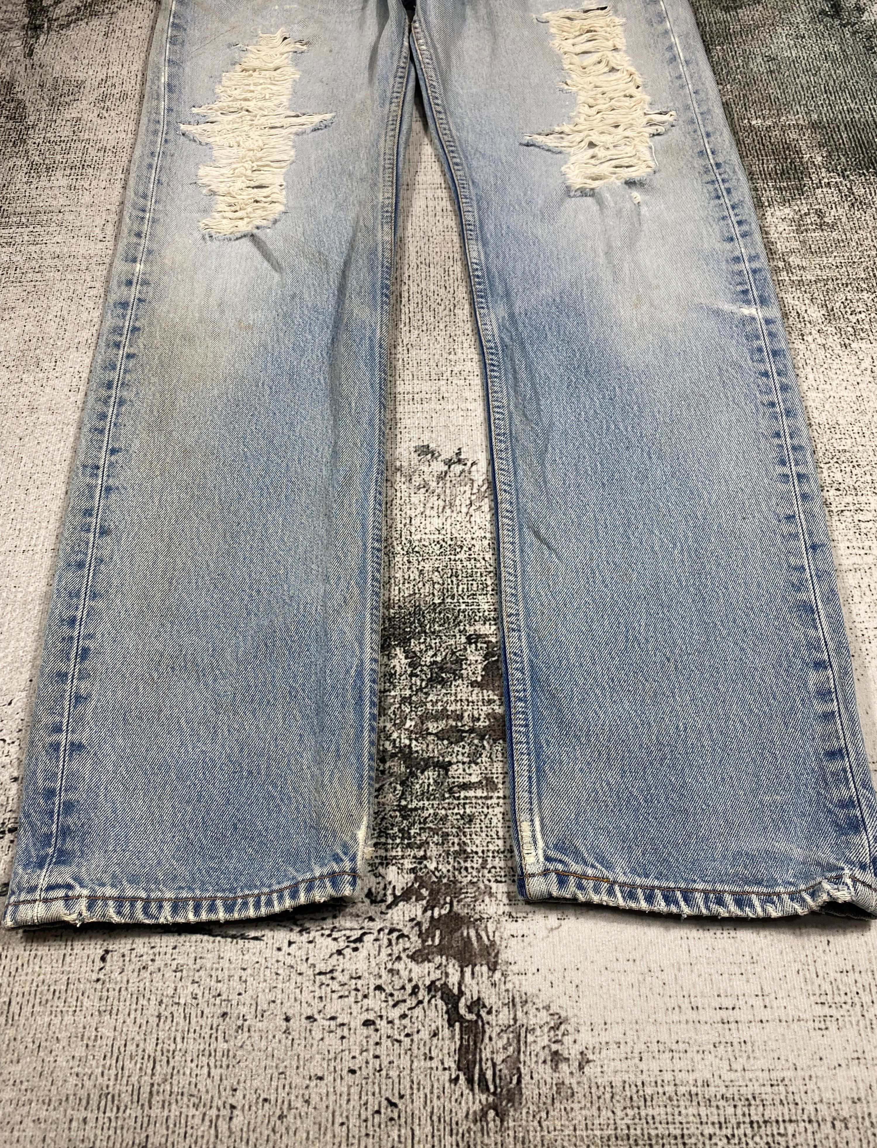 Levi's Vintage Clothing RARE🔥Vintage Levis 501xx USA Distressed Kurt Kobain Size US 31 - 7 Thumbnail