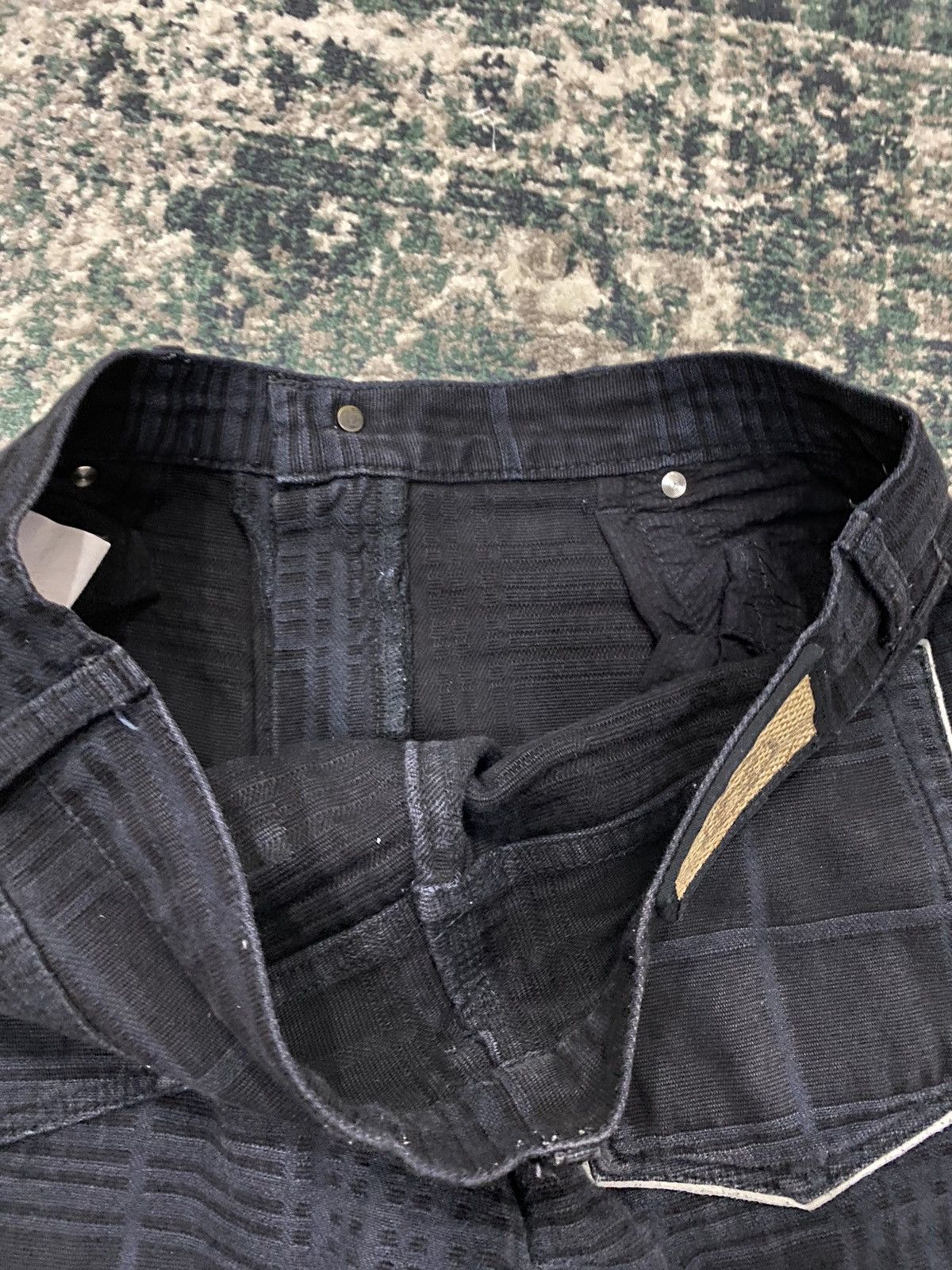 Japanese Brand PPFM Sashiko & Boro Distressed Cut Denim Jeans Size US 33 - 17 Thumbnail