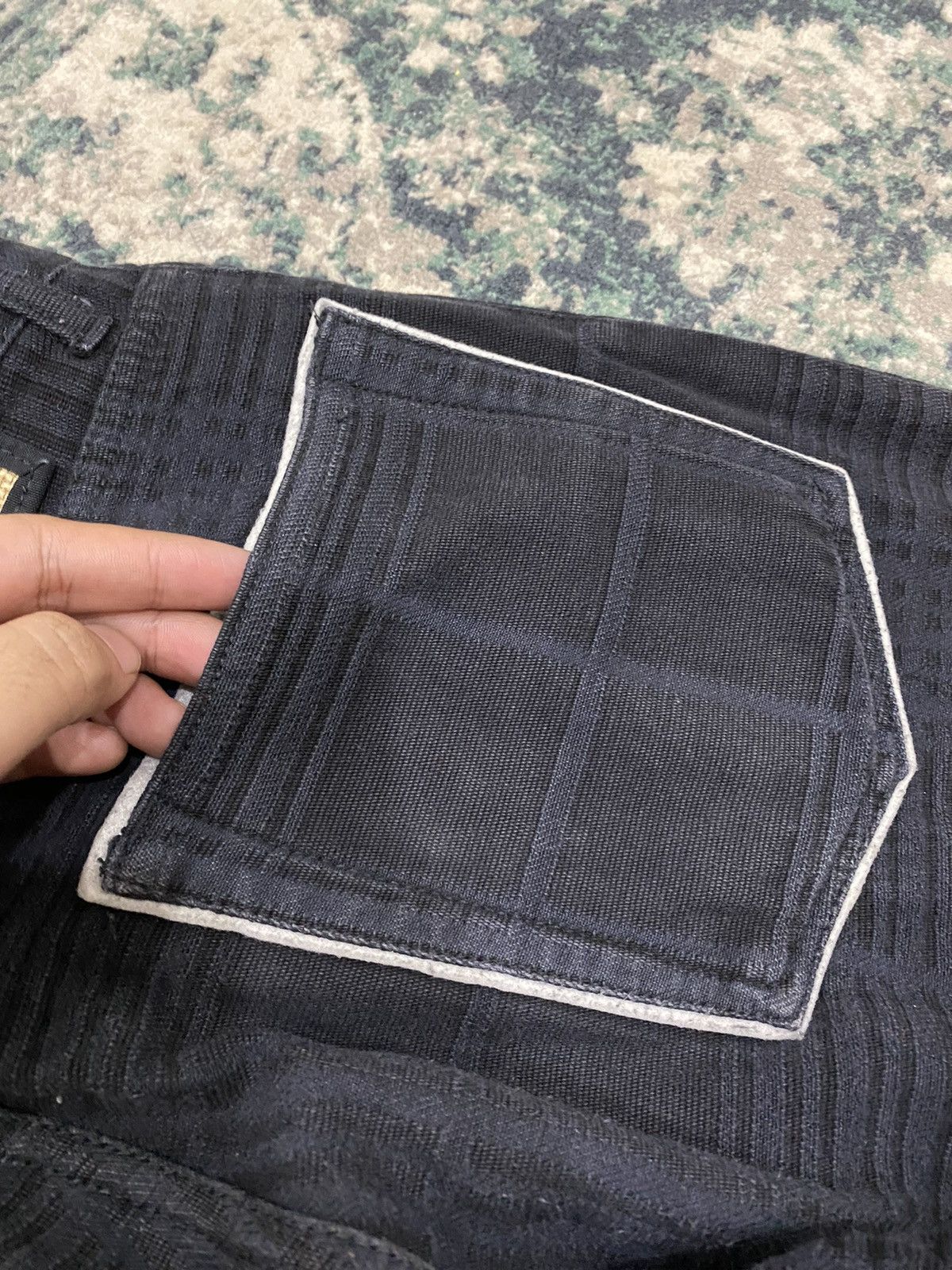 Japanese Brand PPFM Sashiko & Boro Distressed Cut Denim Jeans Size US 33 - 13 Thumbnail