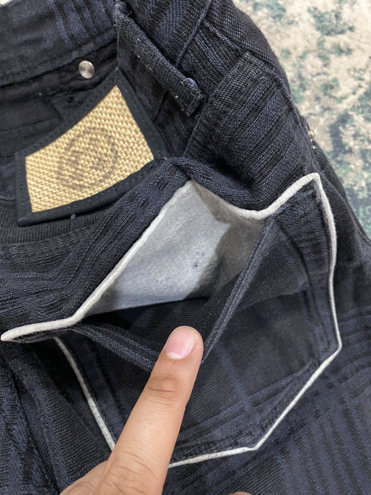 Japanese Brand PPFM Sashiko & Boro Distressed Cut Denim Jeans Size US 33 - 15 Thumbnail