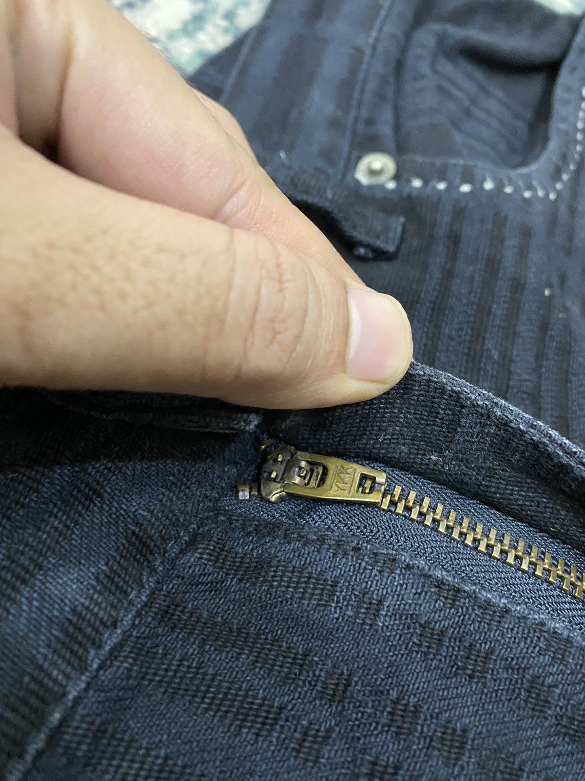 Japanese Brand PPFM Sashiko & Boro Distressed Cut Denim Jeans Size US 33 - 6 Thumbnail