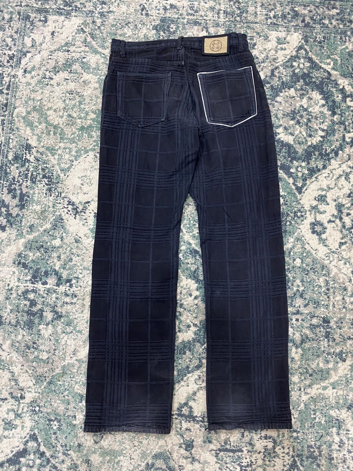 Japanese Brand PPFM Sashiko & Boro Distressed Cut Denim Jeans Size US 33 - 14 Thumbnail
