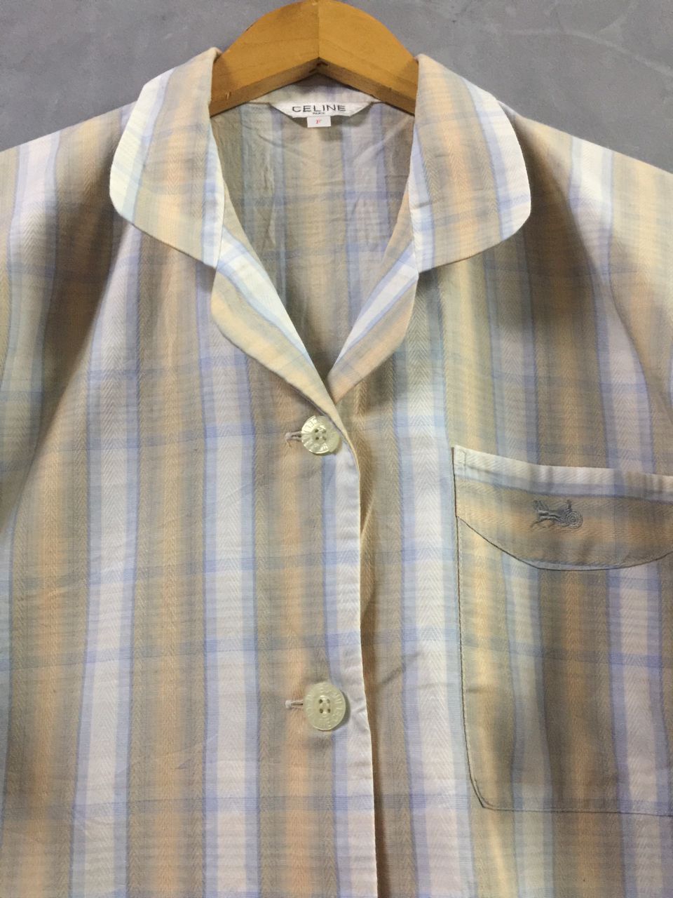 Celine CELINE - Button Up Shirt Size US L / EU 52-54 / 3 - 6 Thumbnail