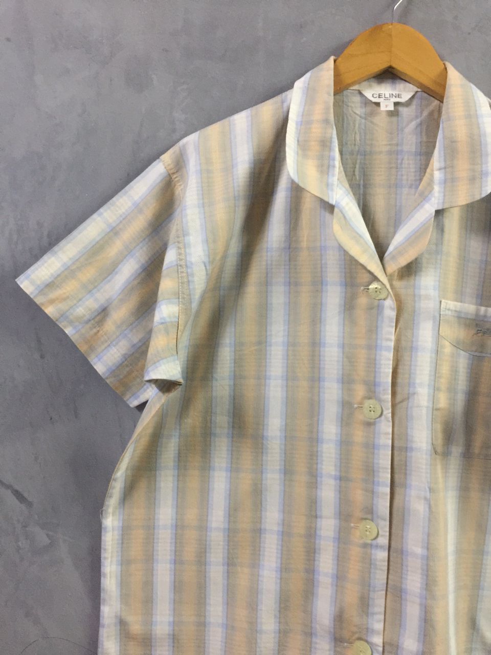 Celine CELINE - Button Up Shirt Size US L / EU 52-54 / 3 - 4 Thumbnail