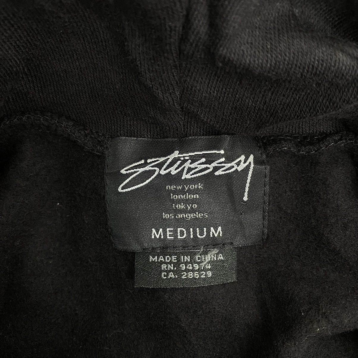 Stussy Vintage 90s STÜSSY N’4 Navy Crop Top Hoodie Size M / US 6-8 / IT 42-44 - 4 Thumbnail