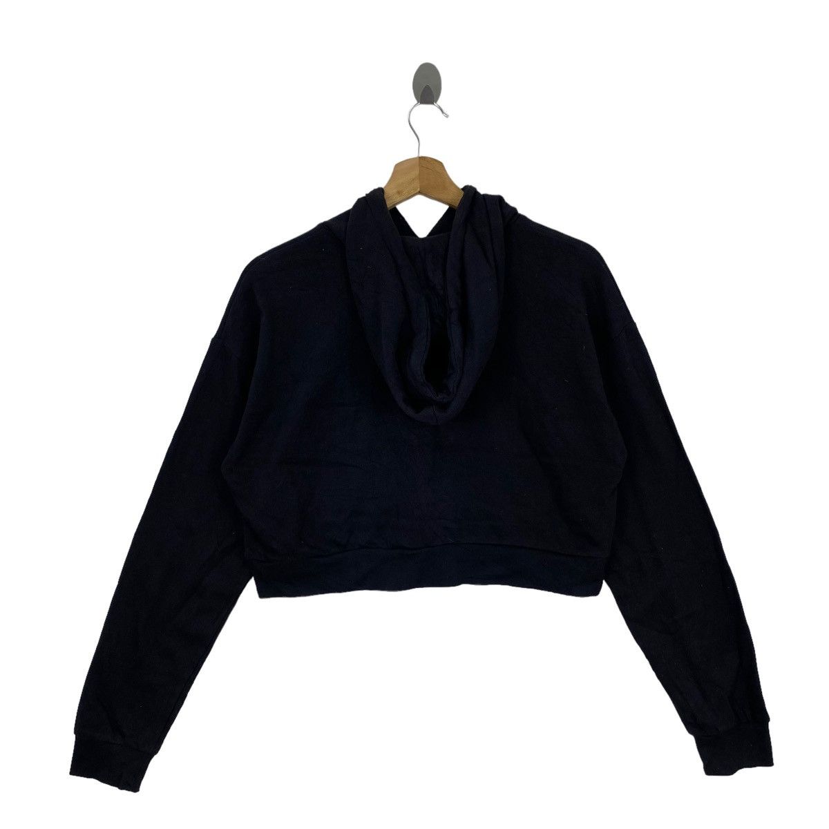 Stussy Vintage 90s STÜSSY N’4 Navy Crop Top Hoodie Size M / US 6-8 / IT 42-44 - 7 Thumbnail