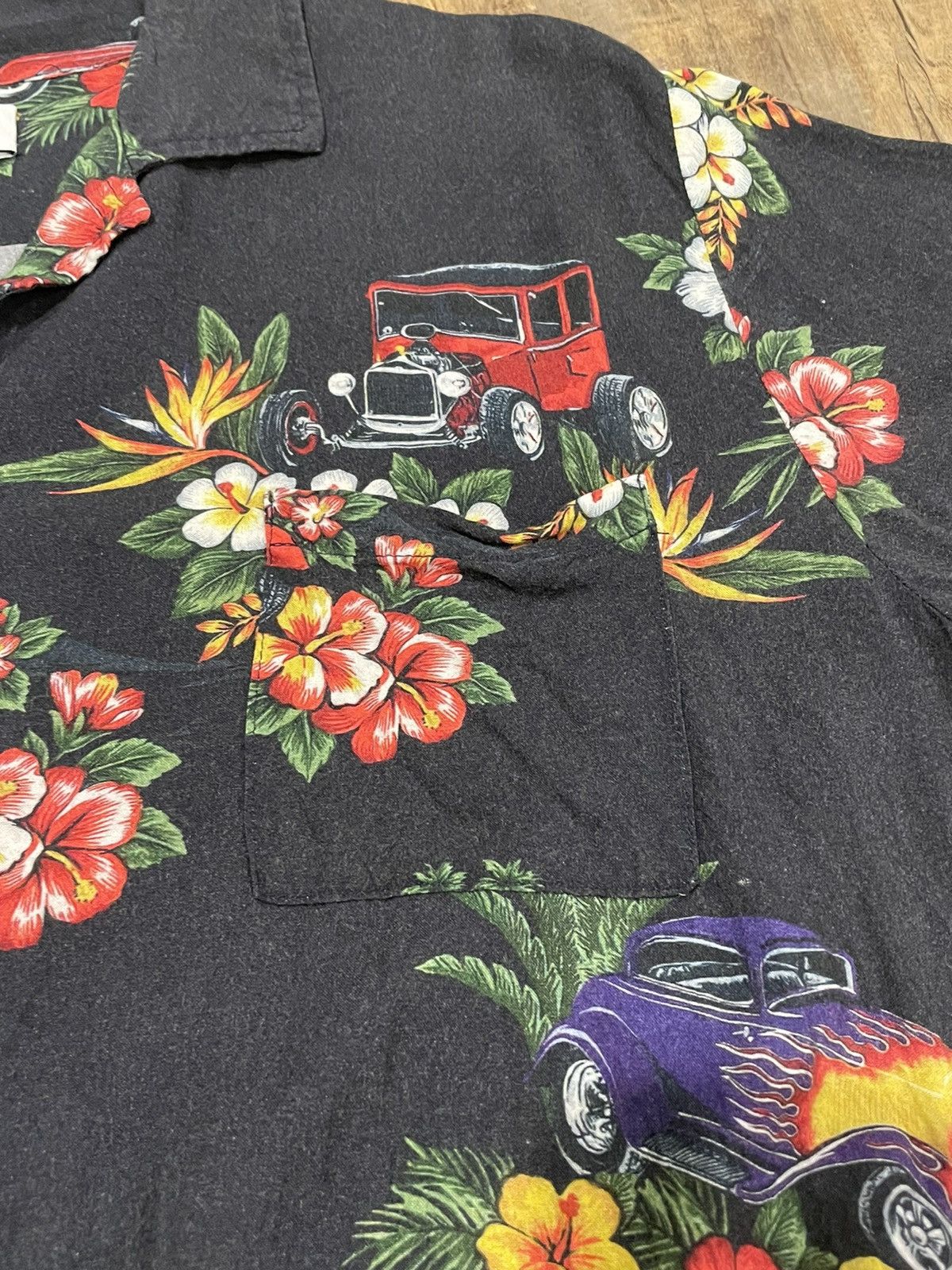 Rhude RARE Rhude Hot Rod Hawaiian Girl Logo Button Up Shirt Cars Size US M / EU 48-50 / 2 - 10 Thumbnail