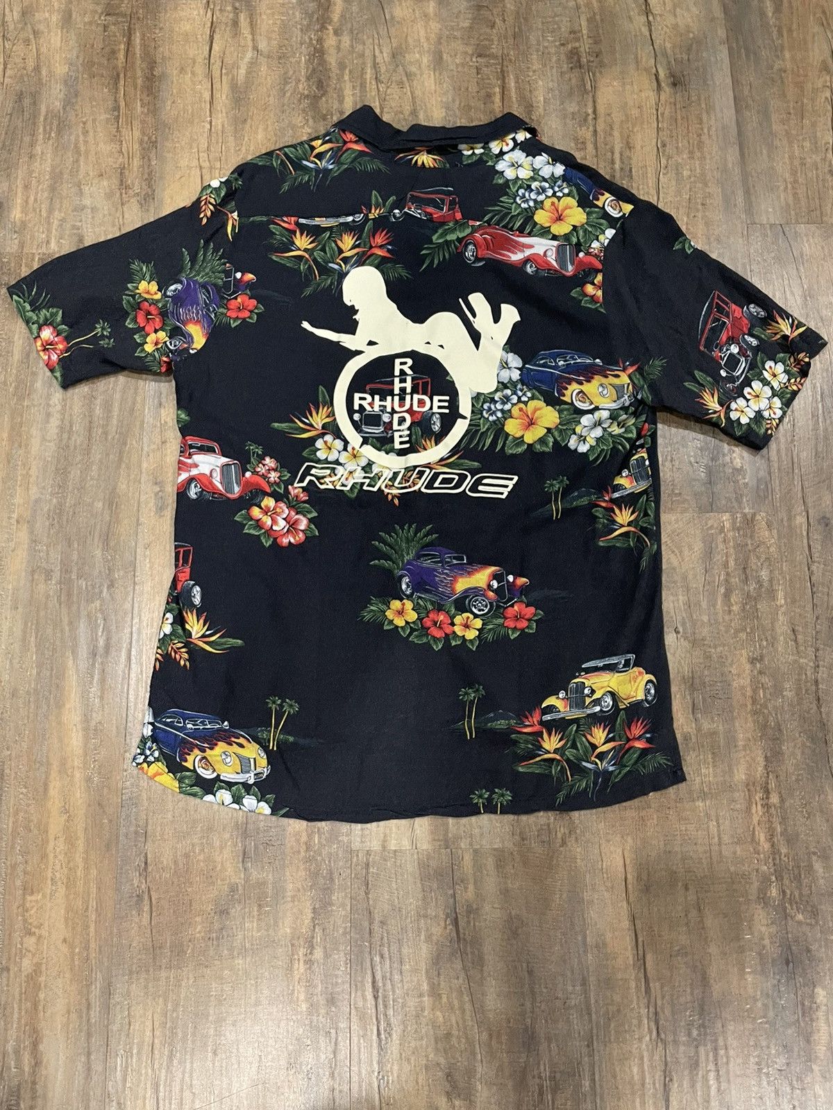 Rhude RARE Rhude Hot Rod Hawaiian Girl Logo Button Up Shirt Cars Size US M / EU 48-50 / 2 - 1 Thumbnail