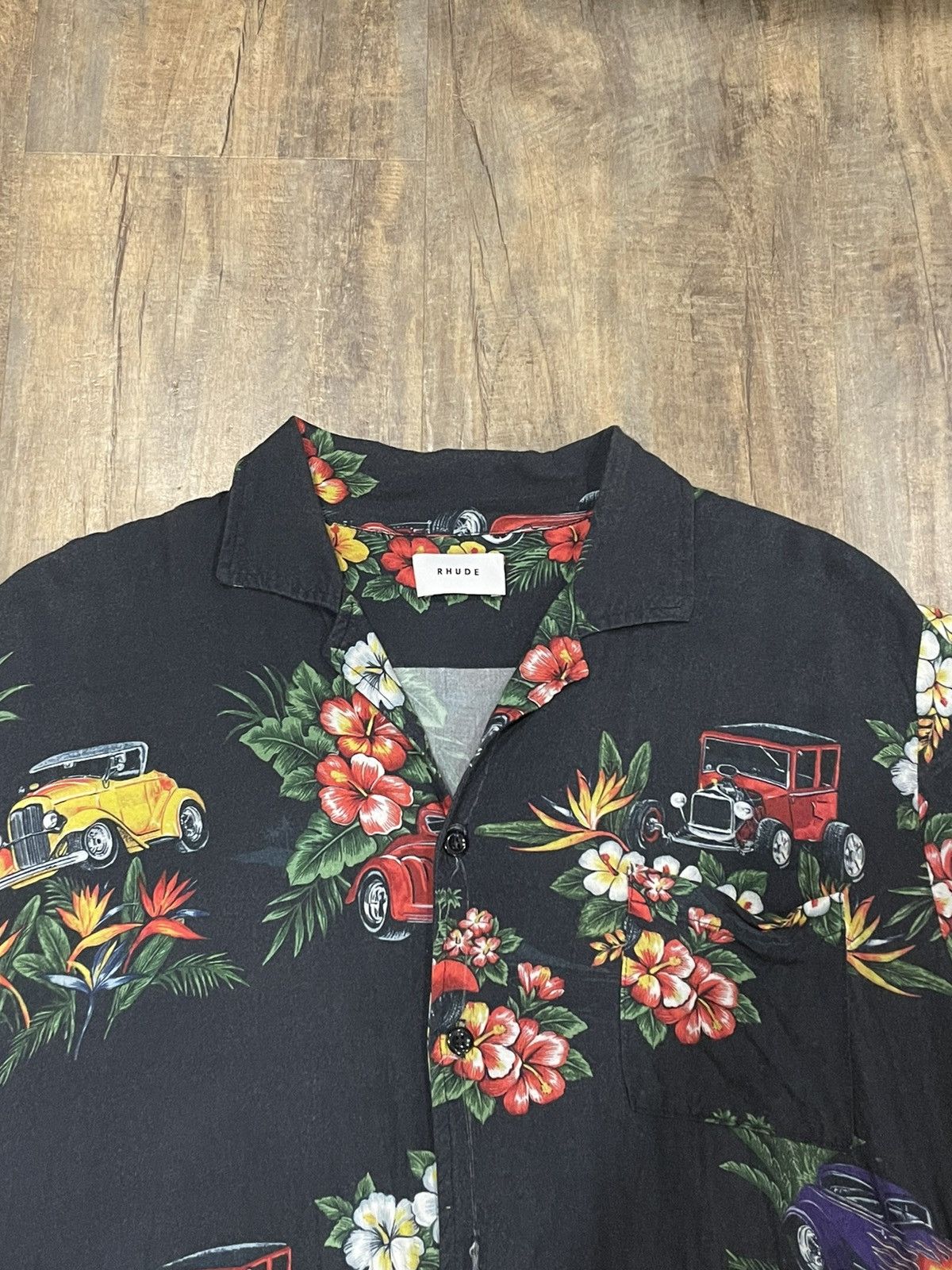 Rhude RARE Rhude Hot Rod Hawaiian Girl Logo Button Up Shirt Cars Size US M / EU 48-50 / 2 - 5 Thumbnail