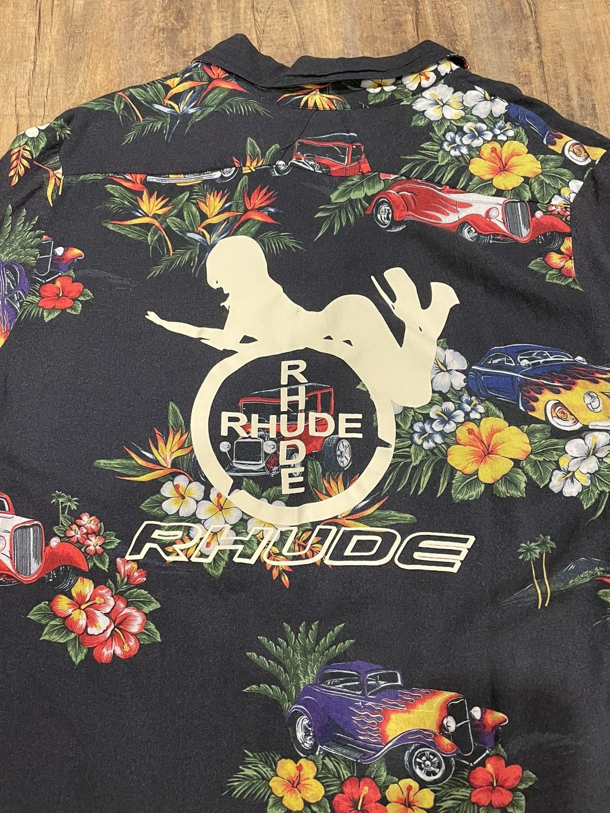 Rhude RARE Rhude Hot Rod Hawaiian Girl Logo Button Up Shirt Cars Size US M / EU 48-50 / 2 - 3 Thumbnail