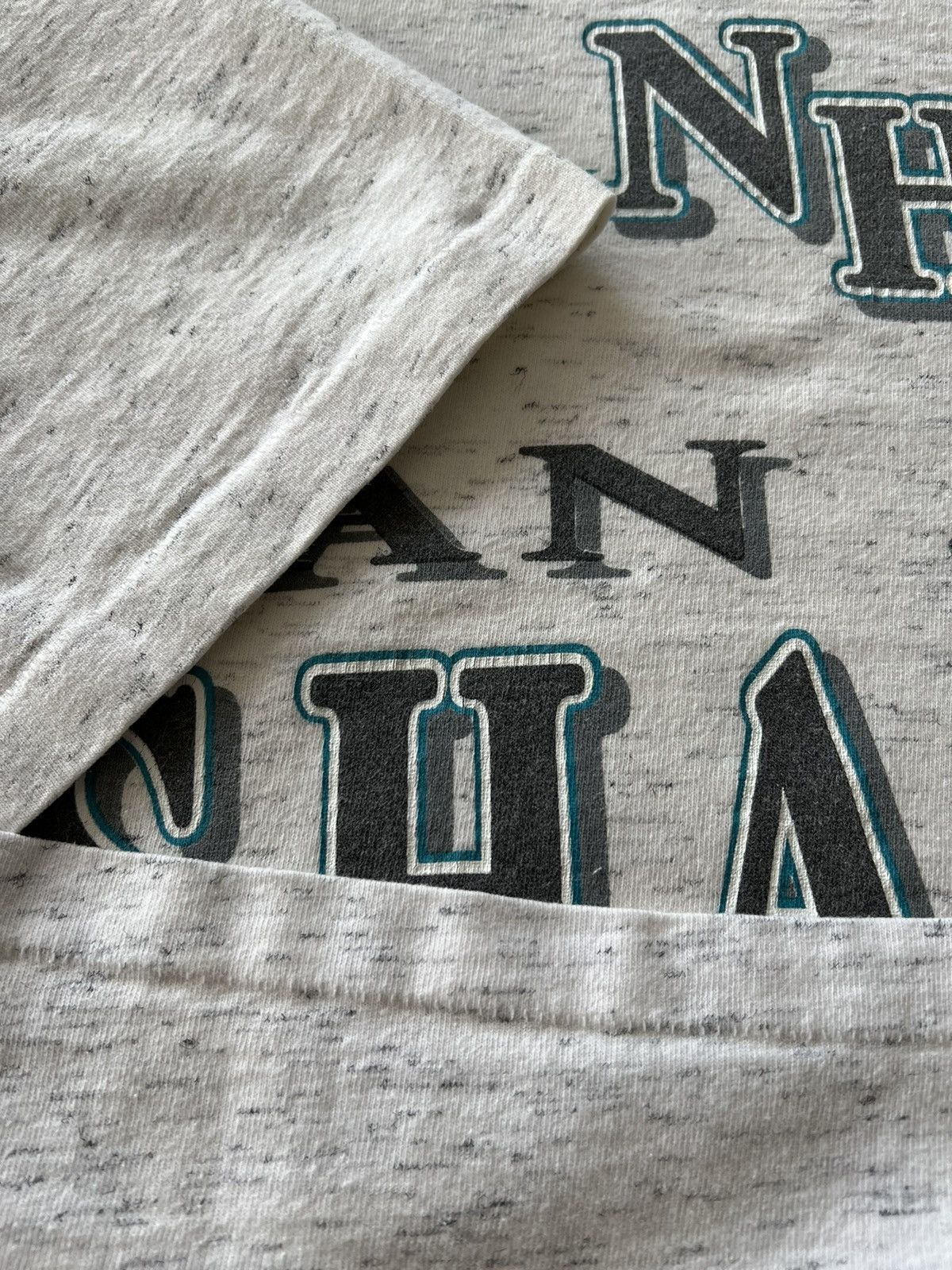 NHL × Vintage Vintage 1992 San Jose Sharks NHL Hockey Gray Tee Size US XL / EU 56 / 4 - 9 Thumbnail
