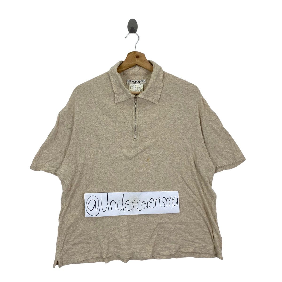 Katharine Hamnett London KATHARINE HAMNETT LONDON Half Zipper Collar Oversize Shirt Size US M / EU 48-50 / 2 - 1 Thumbnail