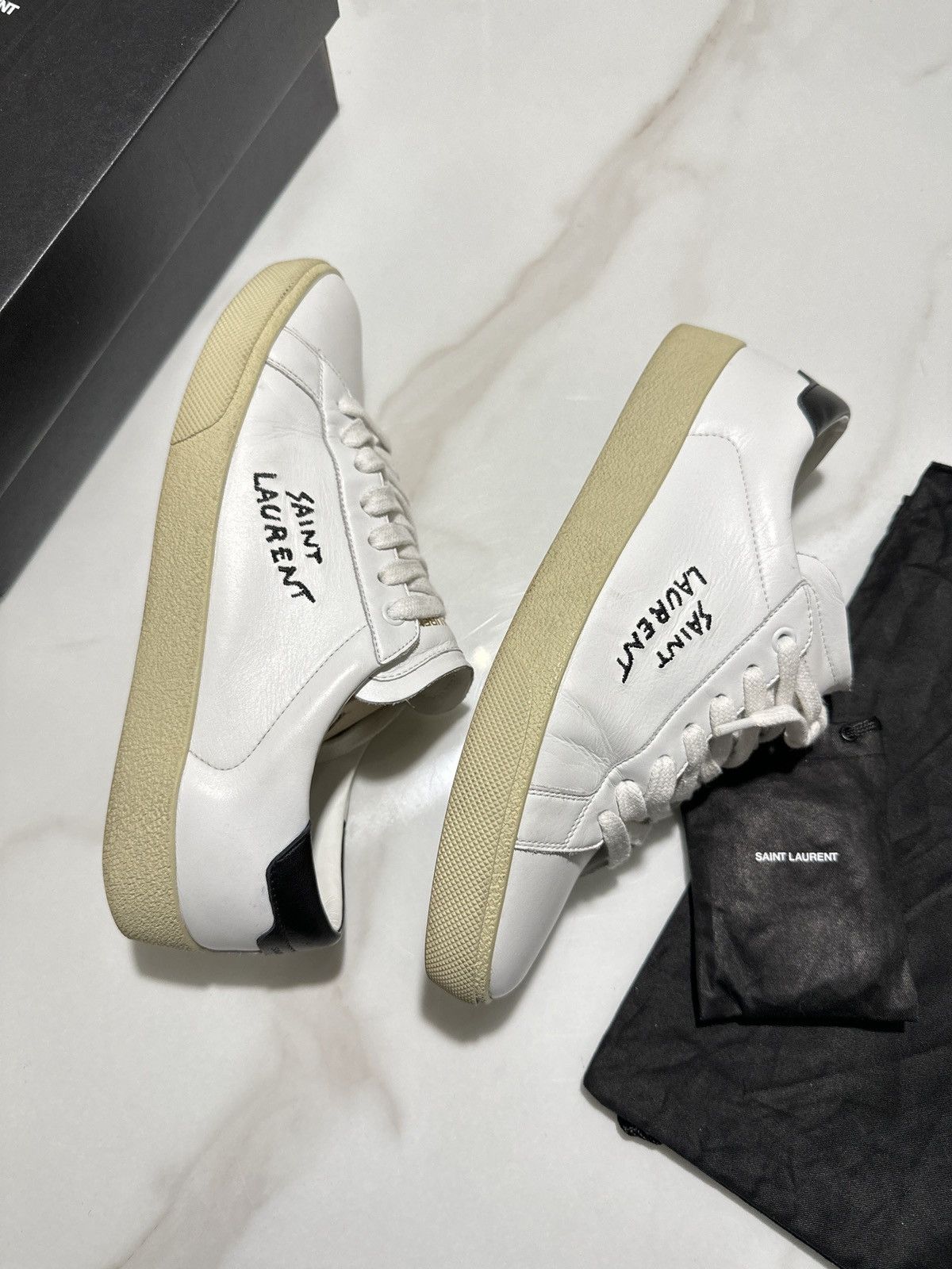 Saint Laurent Paris SAINT LAURENT COURT CLASSIC SL/06 SNEAKERS IN SMOOTH LEATHER Size US 8 / EU 41 - 6 Thumbnail
