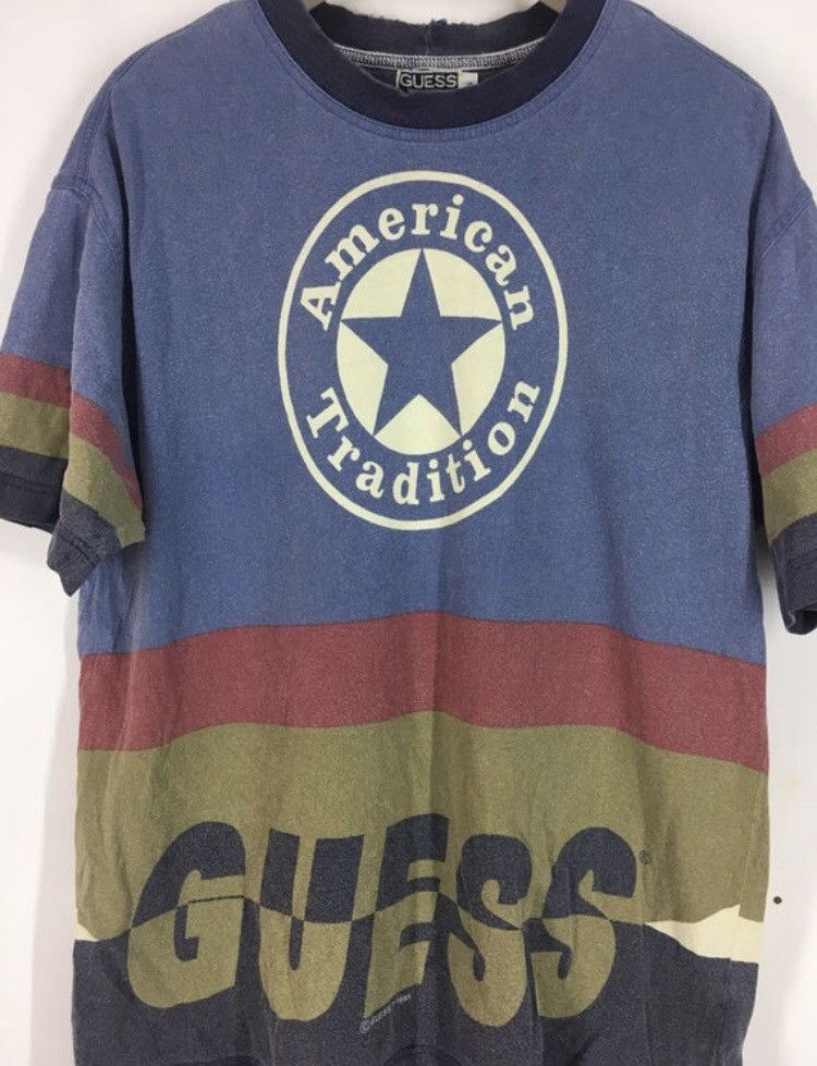 Guess Vintage 90s Guess American Tradition overprint t shirt Size US L / EU 52-54 / 3 - 3 Thumbnail