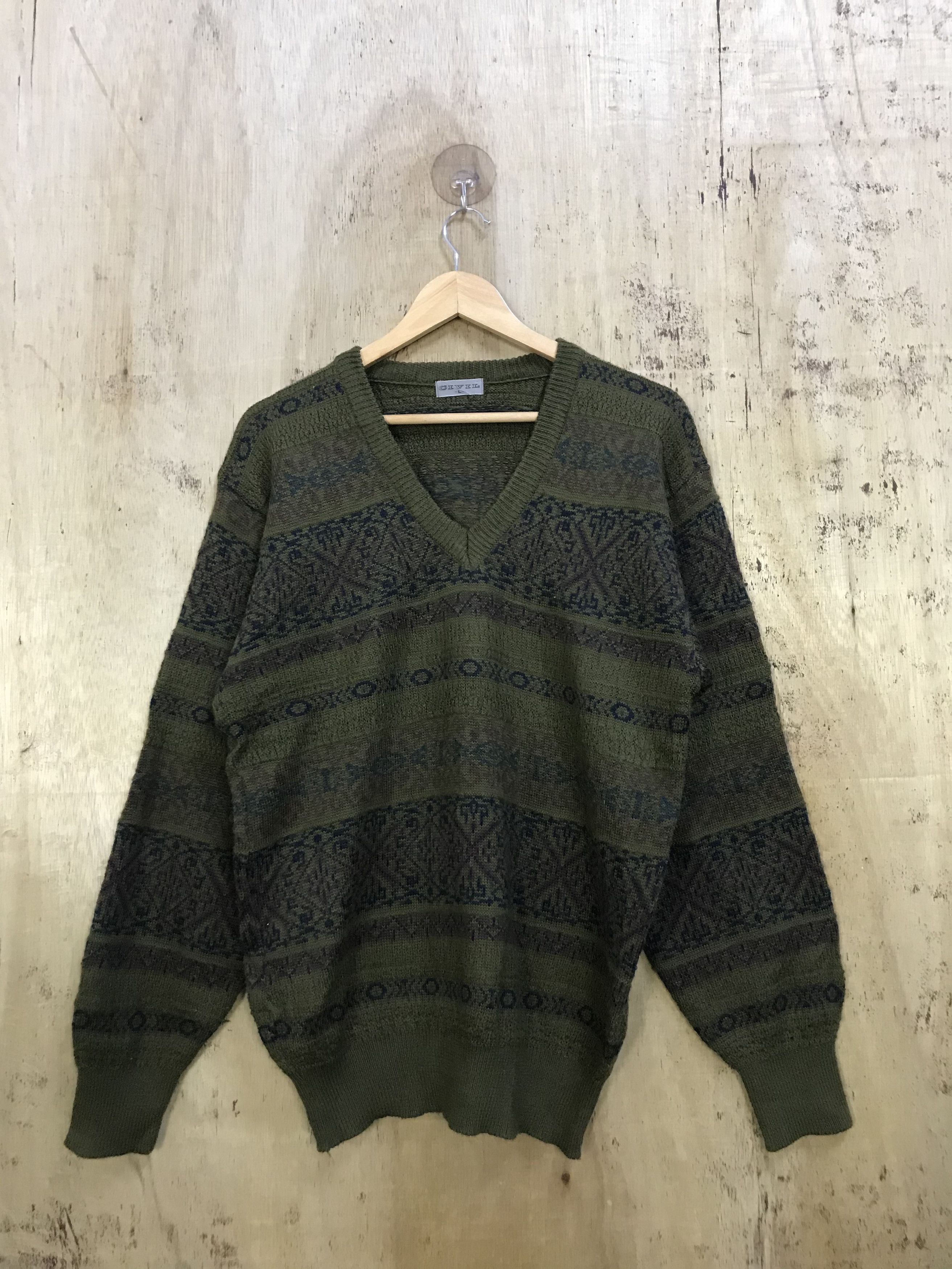 Civel Abstract Native Navajo Patterned Knit Sweater