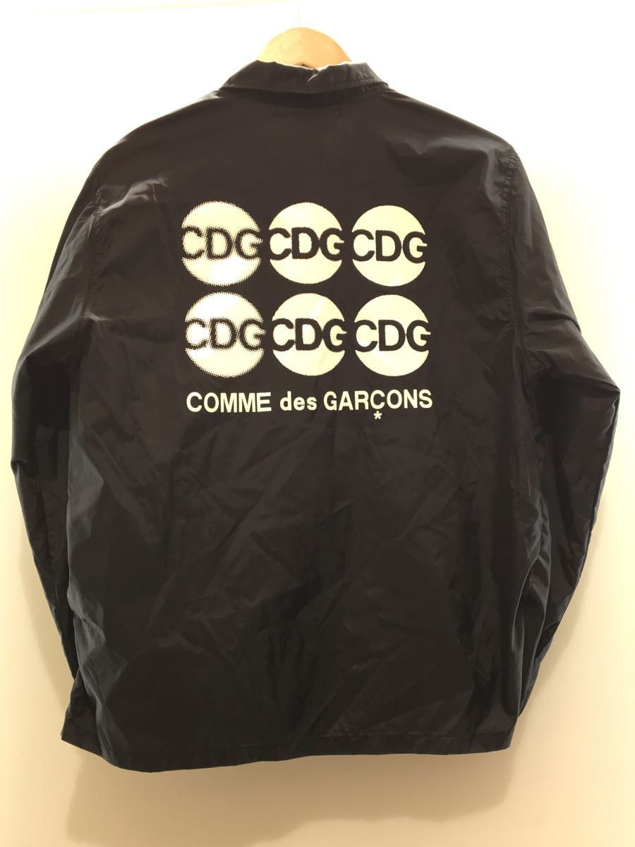 Jacket Black Nylon Logo Back Printed Coach