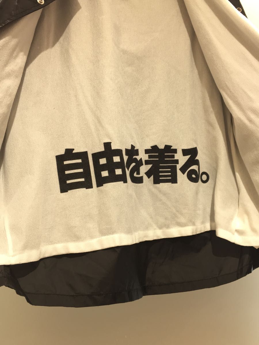 Jacket Black Nylon Logo Back Printed Coach