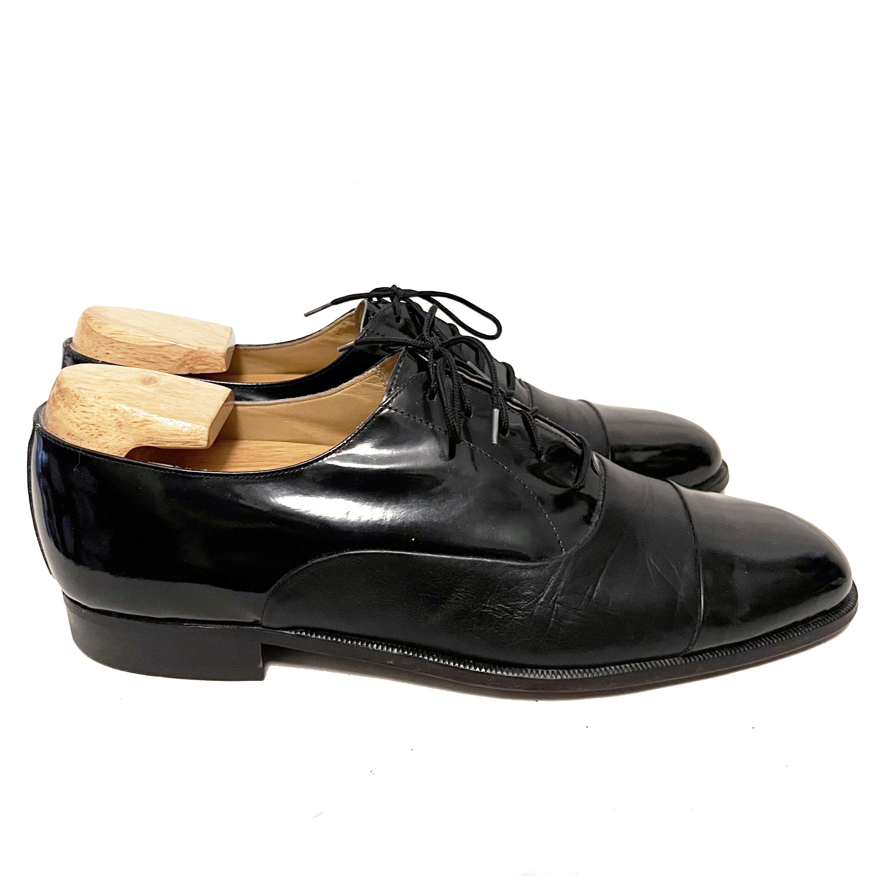 Bally $1200 BALLY Men's Patent & Calfskin Leather Cap Toe Oxfords Size US 10 / EU 43 - 4 Thumbnail