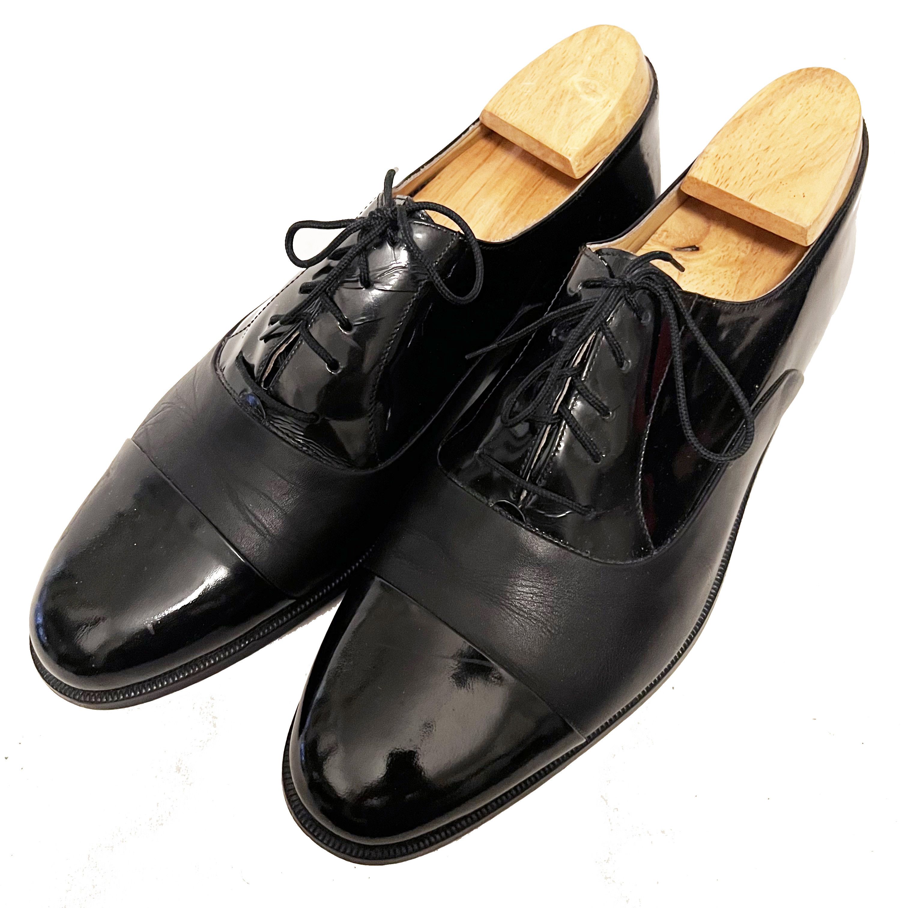 Bally $1200 BALLY Men's Patent & Calfskin Leather Cap Toe Oxfords Size US 10 / EU 43 - 12 Thumbnail