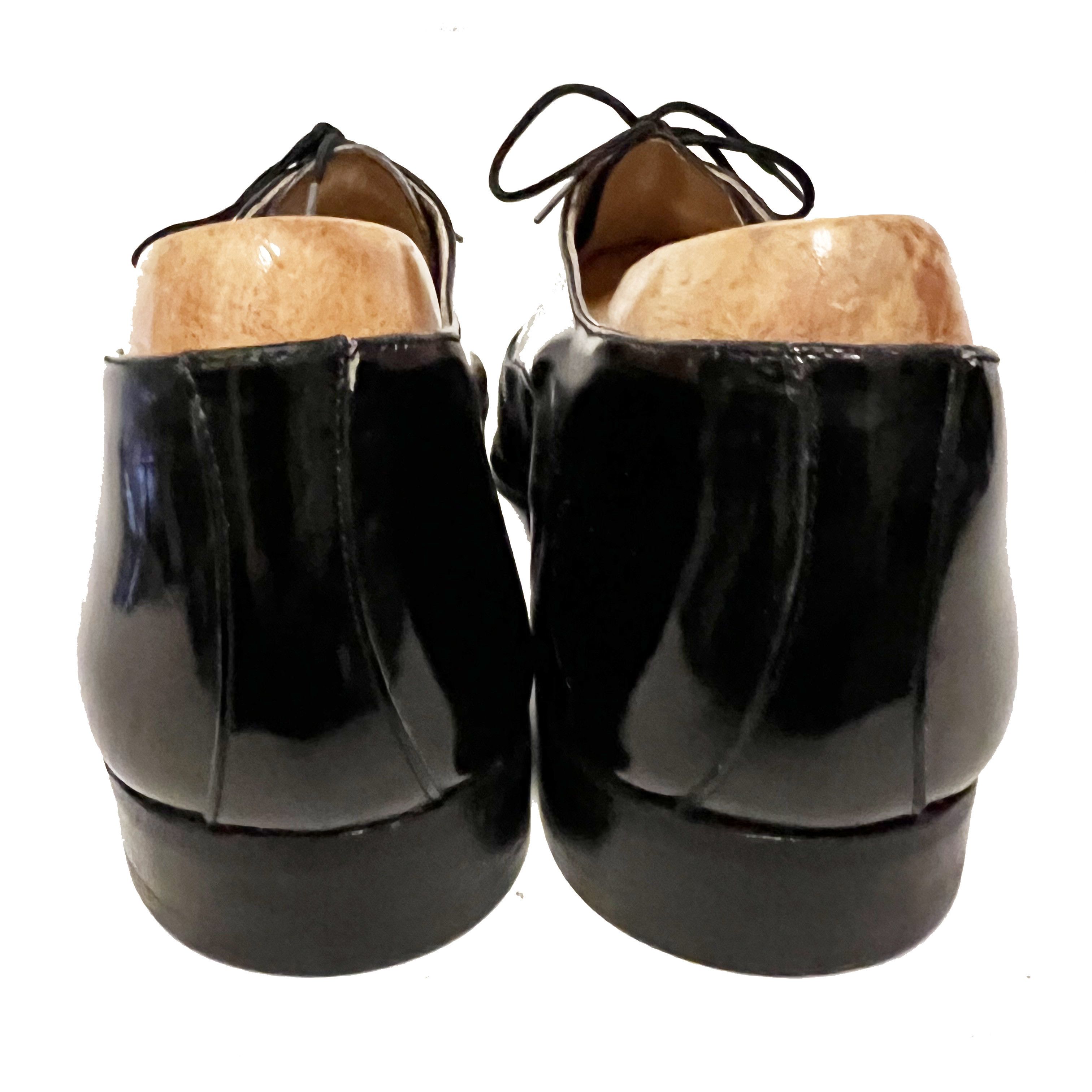 Bally $1200 BALLY Men's Patent & Calfskin Leather Cap Toe Oxfords Size US 10 / EU 43 - 5 Thumbnail
