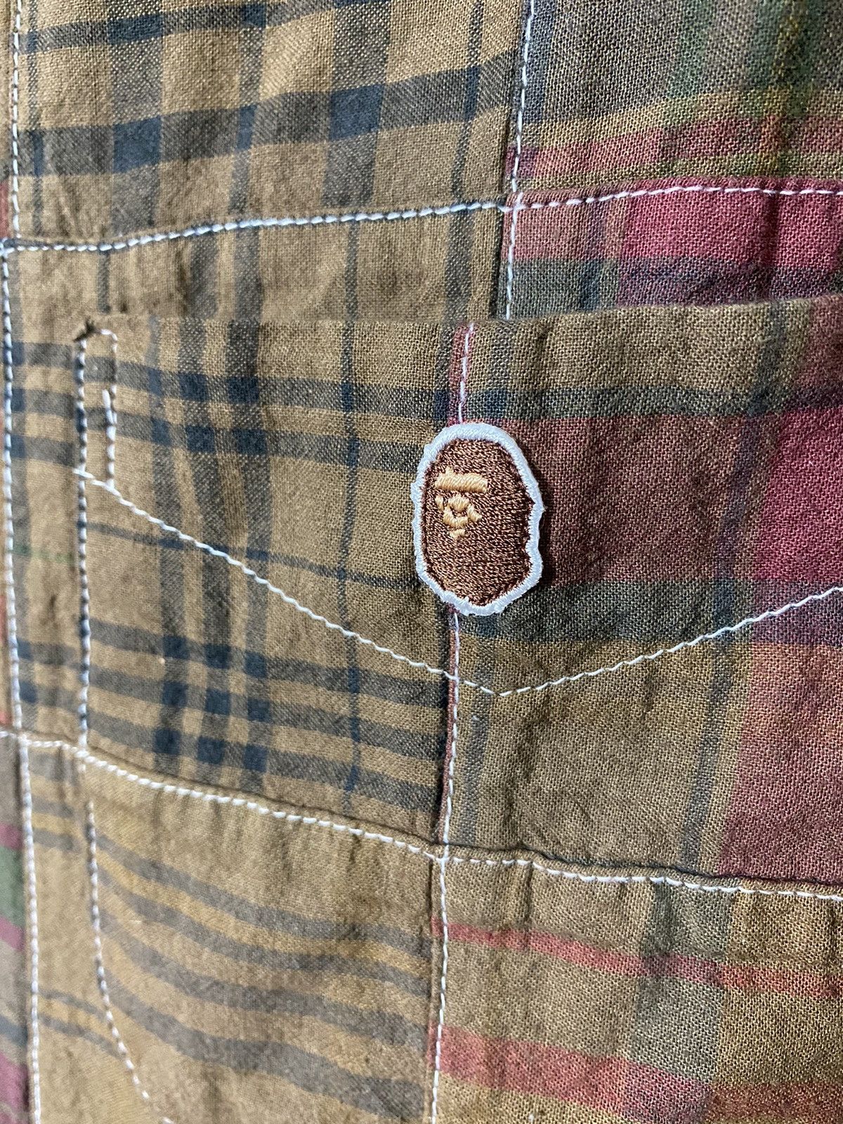 Bape One Point Patchwork BD S/S Shirt Size US S / EU 44-46 / 1 - 9 Thumbnail