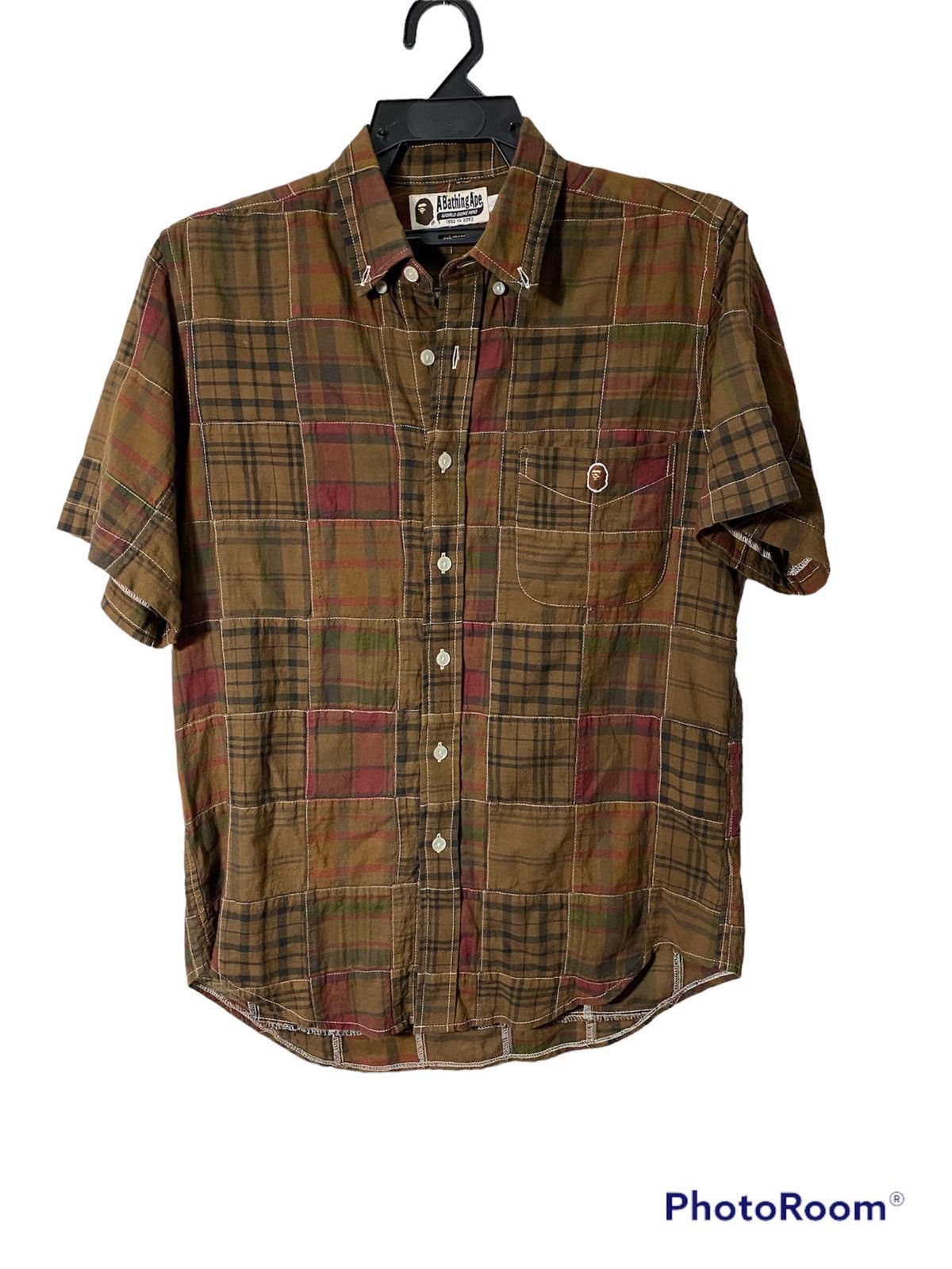 Bape One Point Patchwork BD S/S Shirt Size US S / EU 44-46 / 1 - 1 Thumbnail