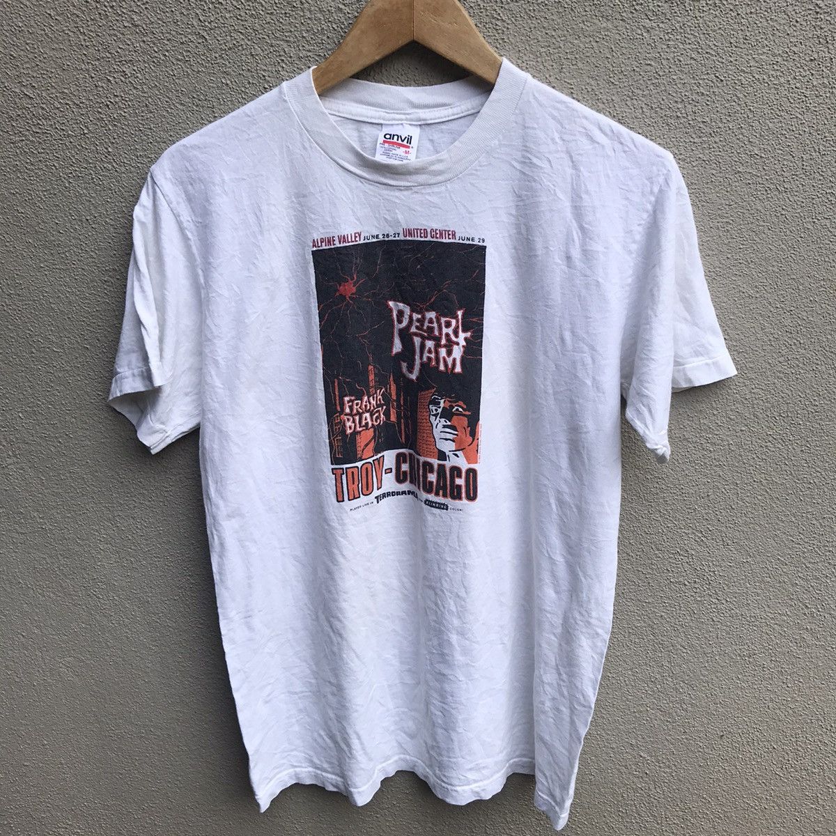 Band Tees Vintage rare 90s PEARL JAM band troy chicago Size US M / EU 48-50 / 2 - 2 Thumbnail