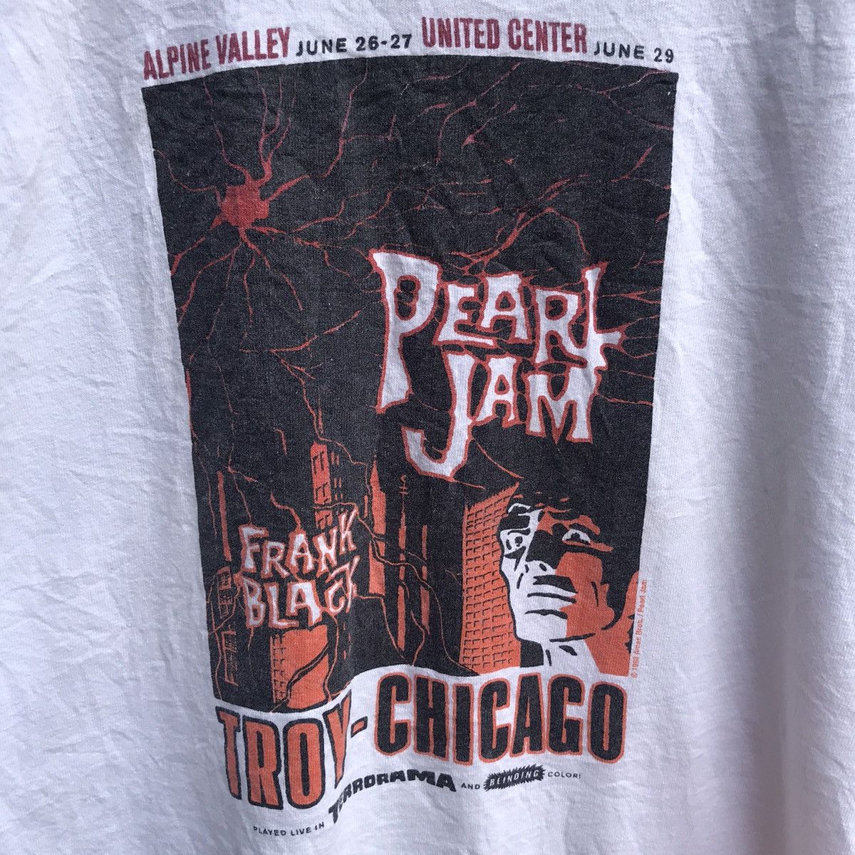 Band Tees Vintage rare 90s PEARL JAM band troy chicago Size US M / EU 48-50 / 2 - 3 Thumbnail