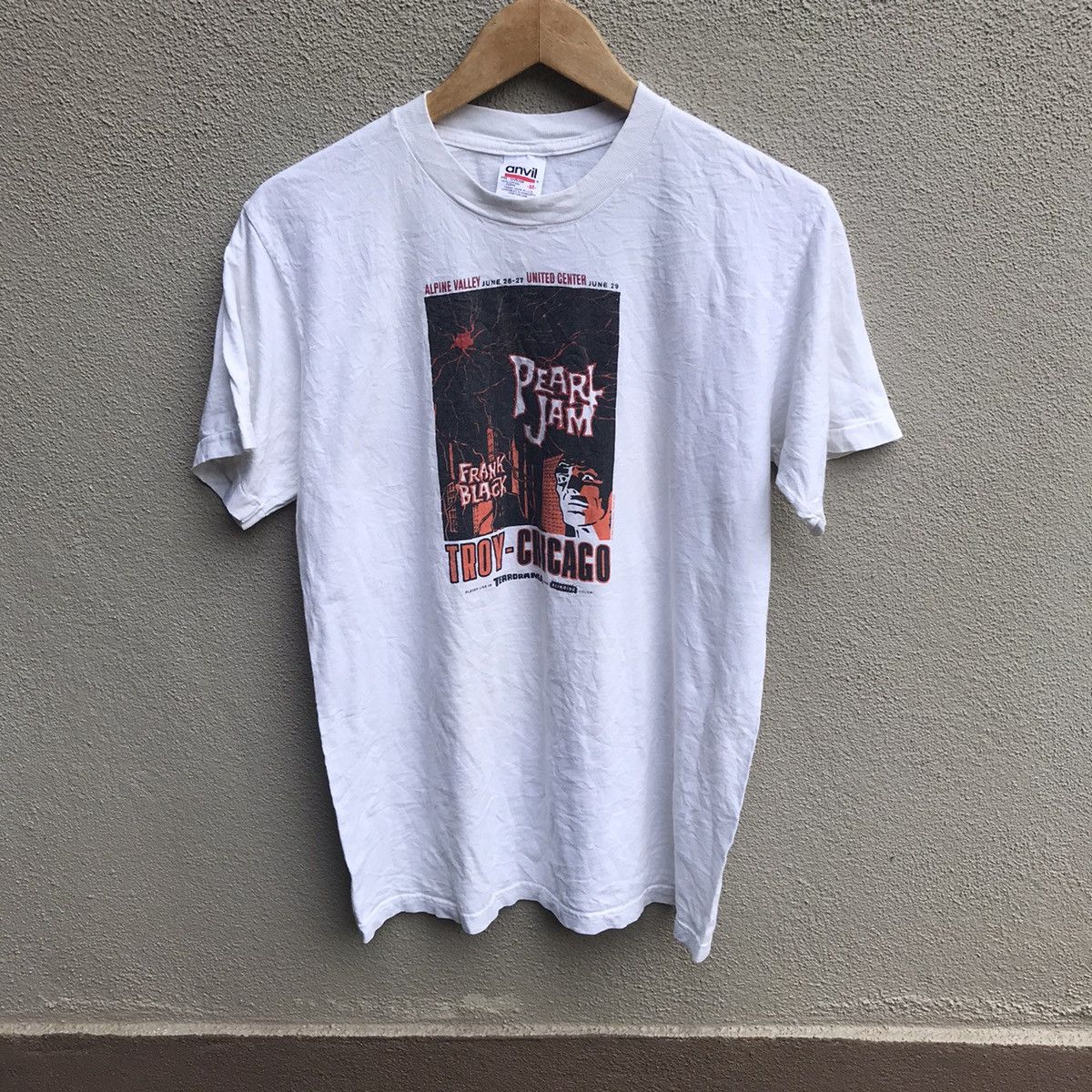 Band Tees Vintage rare 90s PEARL JAM band troy chicago Size US M / EU 48-50 / 2 - 1 Thumbnail