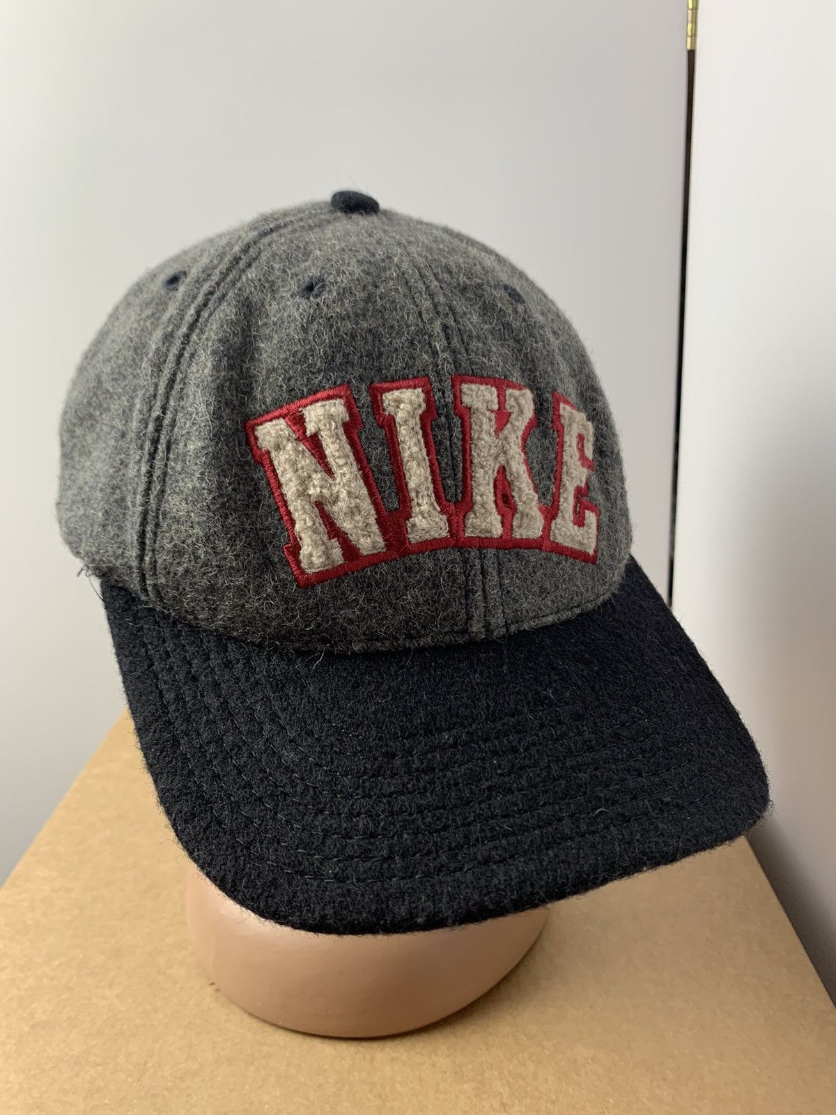 Vintage NIKE cap USA wool big logo rare !