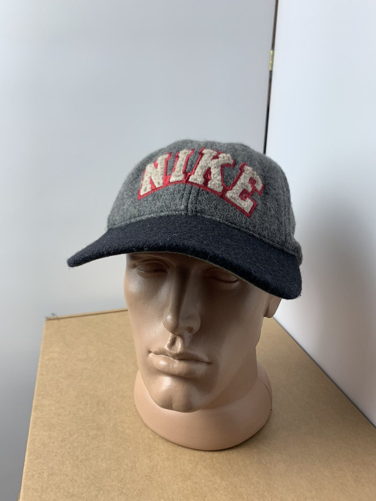 Vintage NIKE cap USA wool big logo rare !