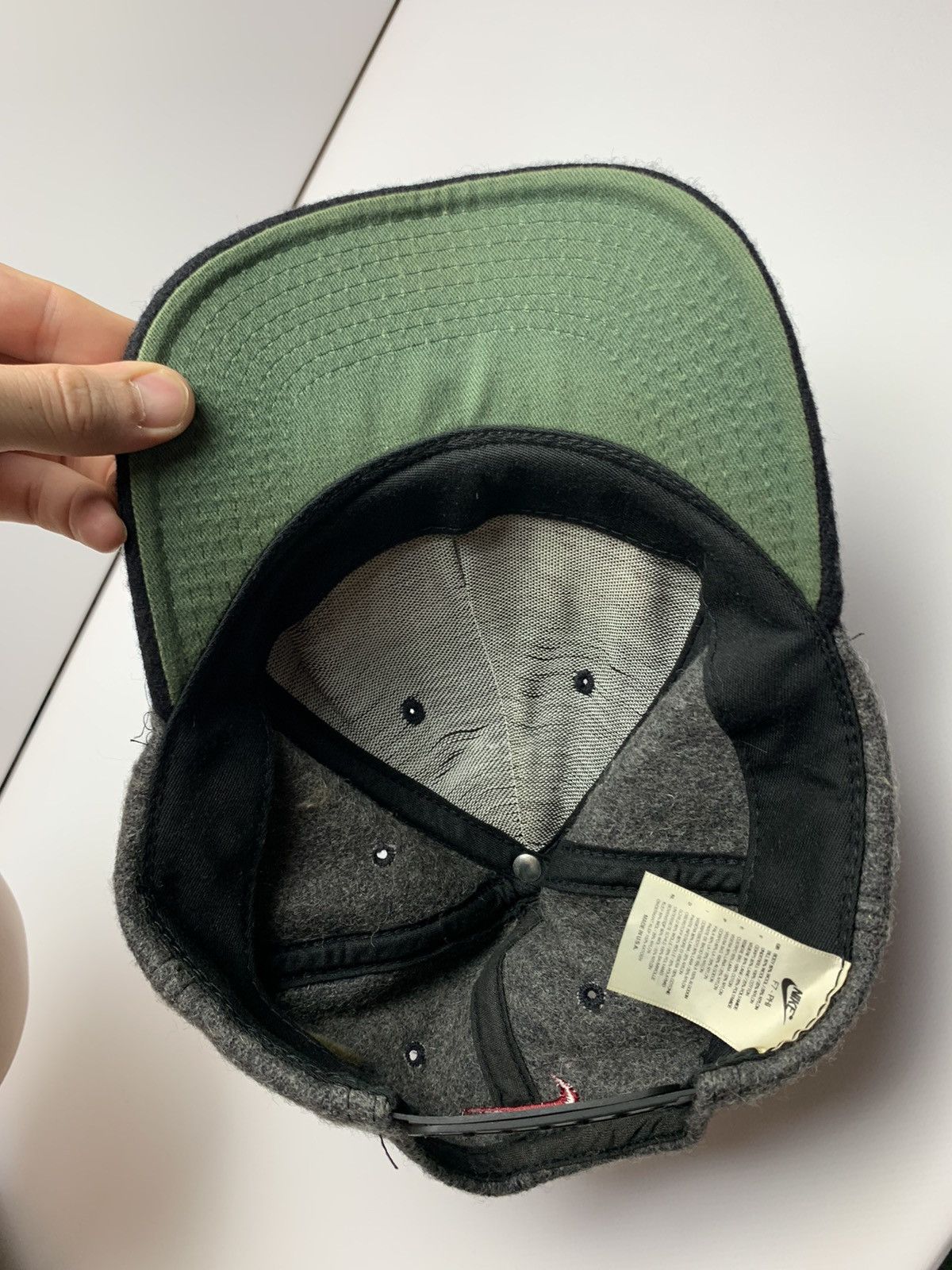 Vintage NIKE cap USA wool big logo rare !