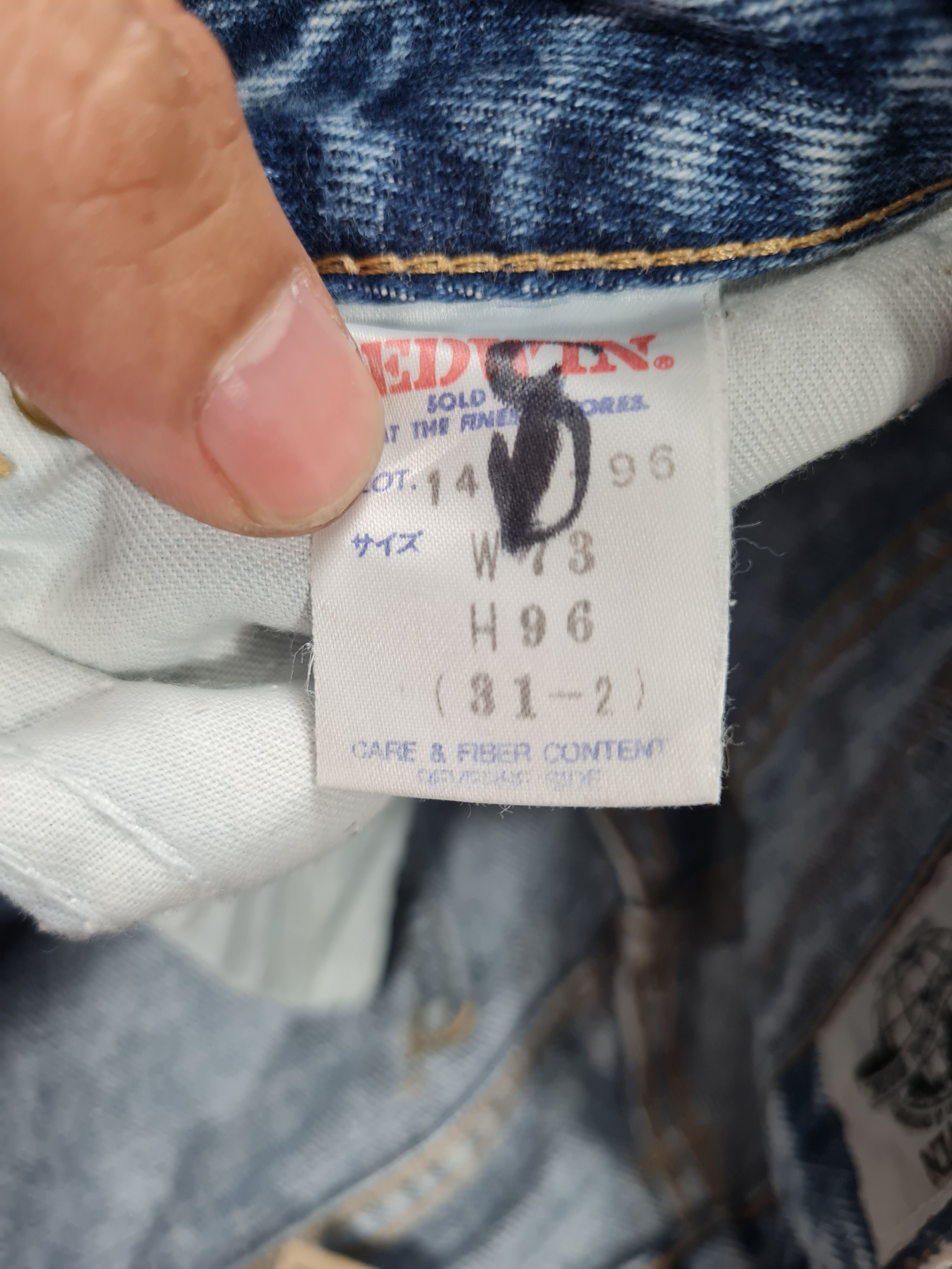 Edwin Vintage EDWIN Light Wash Stone Wash Jeans 29x30 JB0004 Size US 29 - 10 Thumbnail
