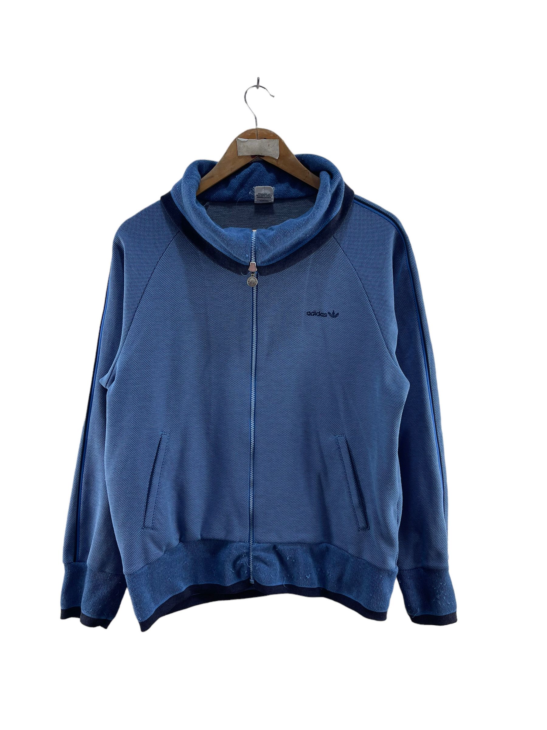 image of Vintage Adidas W. Germany Sweater Jacket in Blue, Men's (Size Medium)