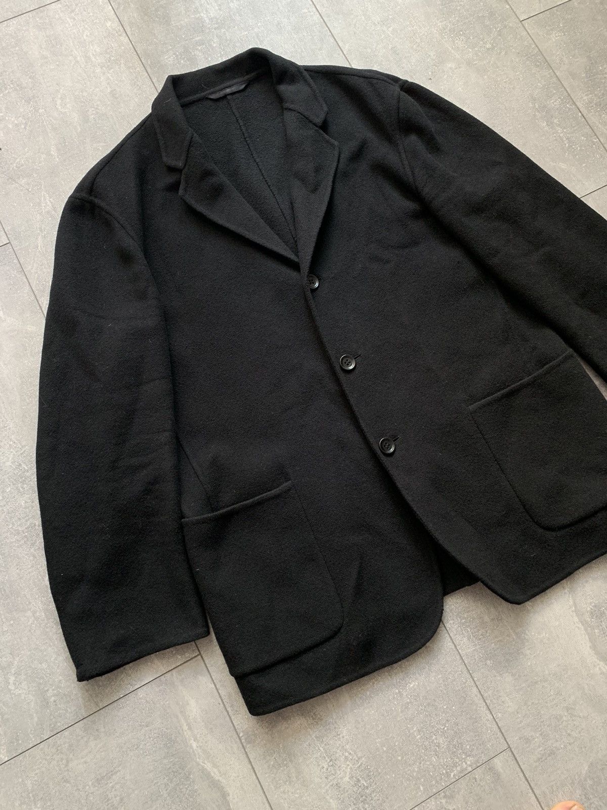 Armani Armani collezioni wool coat blazer 44R black Size 54R - 4 Thumbnail