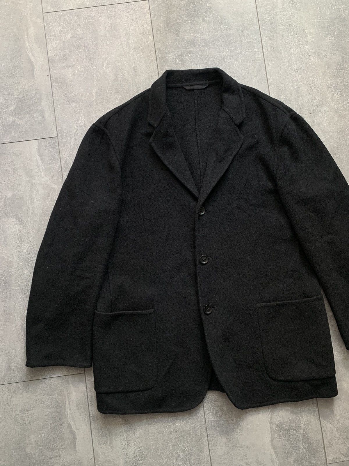 Armani Armani collezioni wool coat blazer 44R black Size 54R - 1 Thumbnail