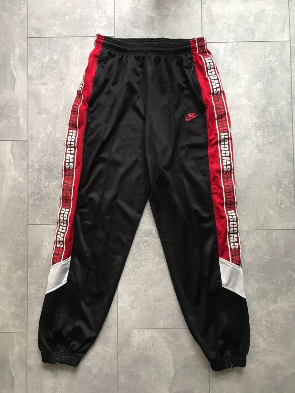 Nike Nike Vintage drill track pants swoosh stripes rare Size US 33 - 1 Thumbnail