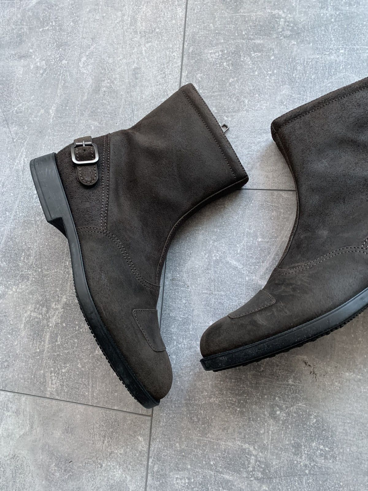 Hogan Hogan leather suede biker ankle zip boots Size US 10.5 / EU 43-44 - 2 Thumbnail