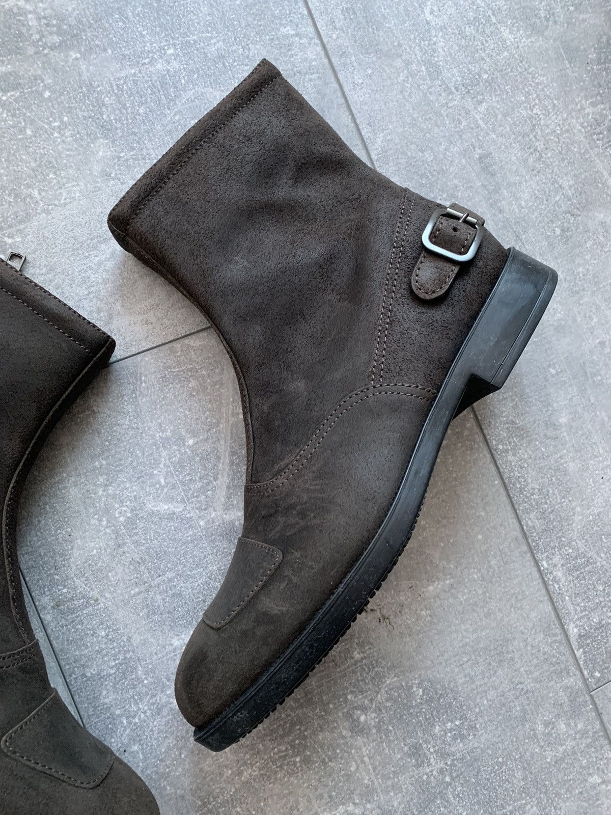 Hogan Hogan leather suede biker ankle zip boots Size US 10.5 / EU 43-44 - 3 Thumbnail