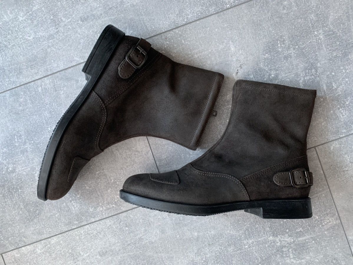 Hogan Hogan leather suede biker ankle zip boots Size US 10.5 / EU 43-44 - 4 Thumbnail