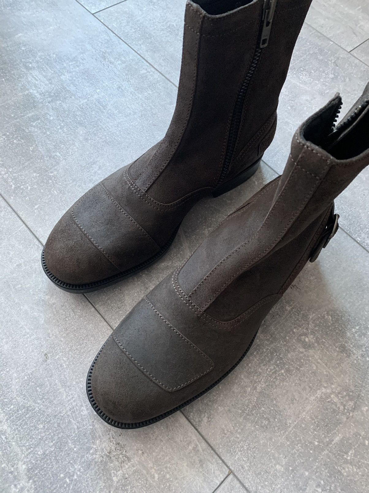 Hogan Hogan leather suede biker ankle zip boots Size US 10.5 / EU 43-44 - 8 Thumbnail