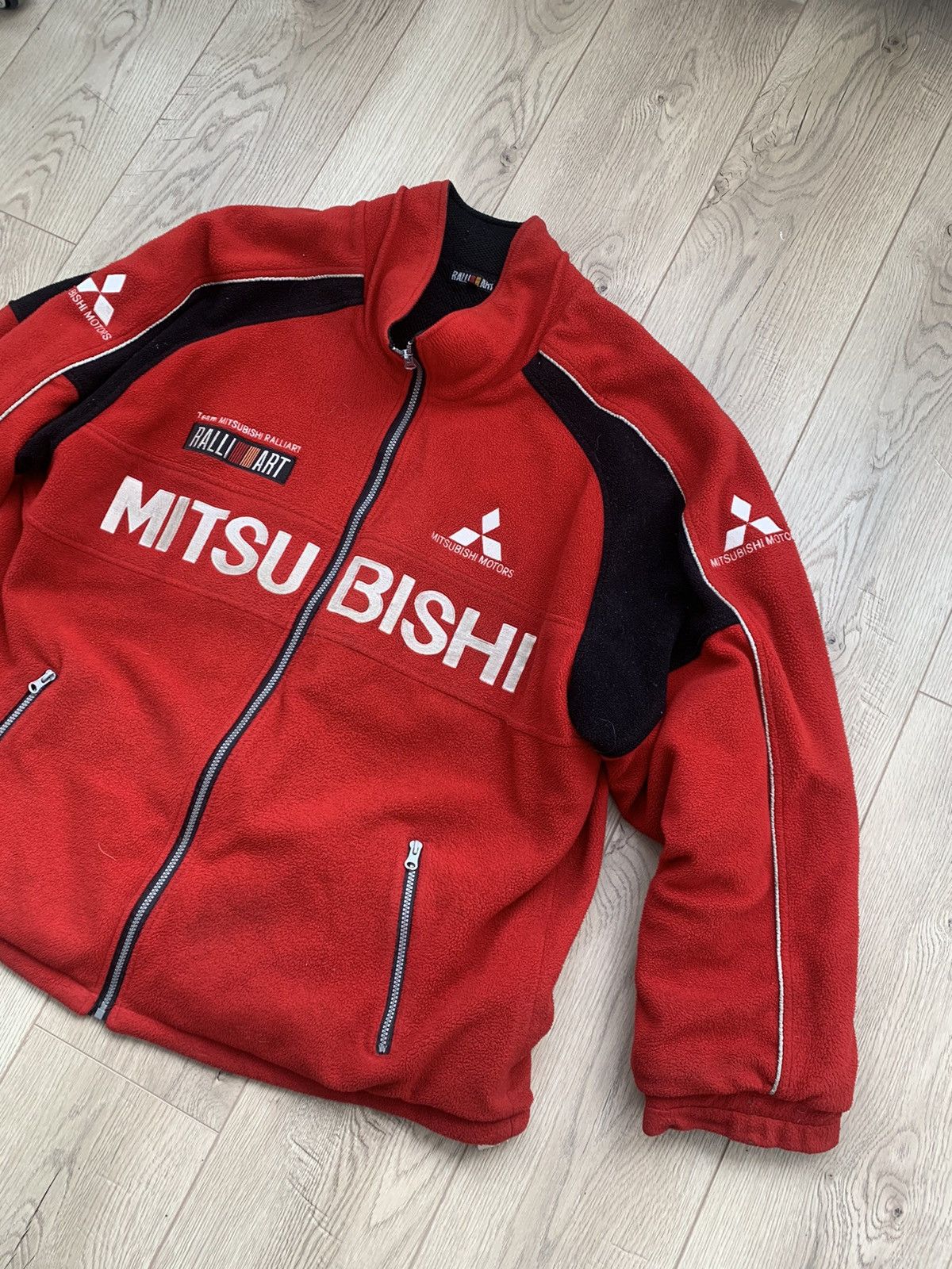 Japanese Brand Ralliart Mitsubishi windstopper red big logo racing jacket Size US XXL / EU 58 / 5 - 1 Thumbnail