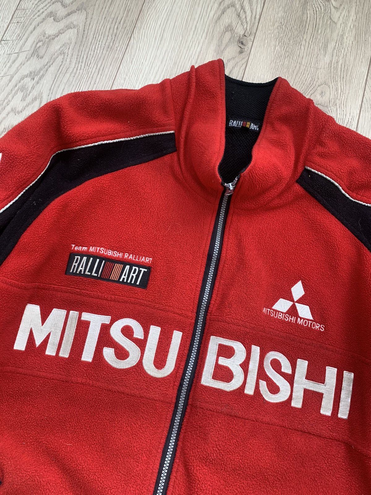 Japanese Brand Ralliart Mitsubishi windstopper red big logo racing jacket Size US XXL / EU 58 / 5 - 6 Thumbnail
