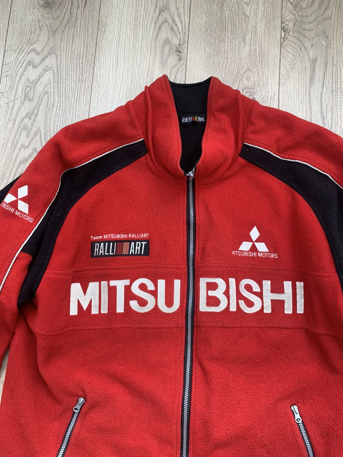 Japanese Brand Ralliart Mitsubishi windstopper red big logo racing jacket Size US XXL / EU 58 / 5 - 5 Thumbnail