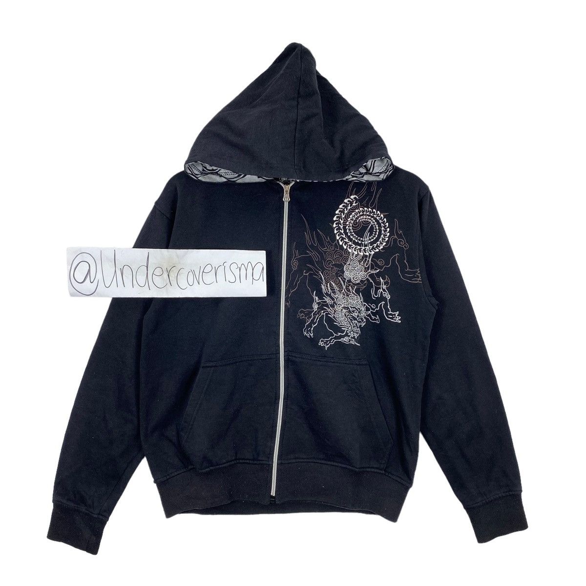 Vintage Vintage KUNPU JAPANESE STYLE Sukajan Koi Print Black Hoodie Size US M / EU 48-50 / 2 - 3 Thumbnail
