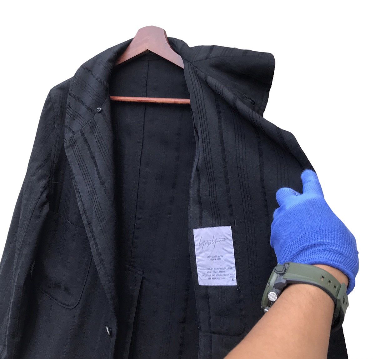 Yohji Yamamoto RARE YOHJI YAMAMOTO SHAWL COLLAR PIN-STRIPED BLACK Size US S / EU 44-46 / 1 - 6 Thumbnail