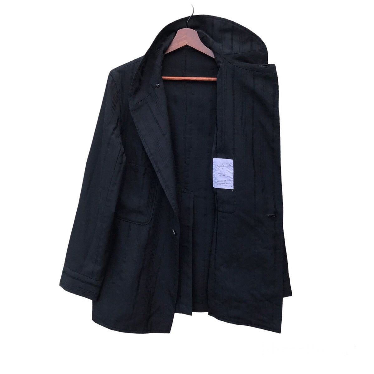 Yohji Yamamoto RARE YOHJI YAMAMOTO SHAWL COLLAR PIN-STRIPED BLACK Size US S / EU 44-46 / 1 - 1 Thumbnail