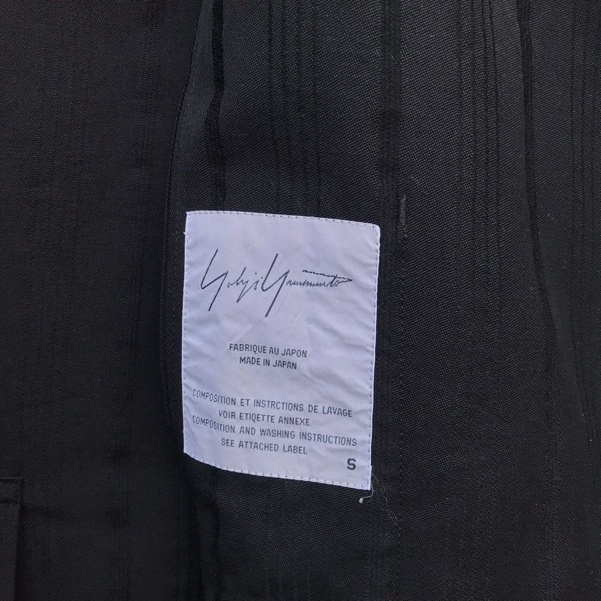 Yohji Yamamoto RARE YOHJI YAMAMOTO SHAWL COLLAR PIN-STRIPED BLACK Size US S / EU 44-46 / 1 - 8 Thumbnail